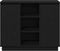 vidaXL - Dressoir - met - LED - Zwart - Eiken - 90x32x75 - cm - Gelaagd - Hout