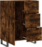 vidaXL - Dressoir - 69,5x34x90 - cm - bewerkt - hout - gerookt - eikenkleurig