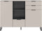 Furnilux Noida - Highboard - Deels open deels dichte kast - Zwart - 37x150x112cm