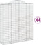 vidaXL - Schanskorven - 4 - st - gewelfd - 200x50x220/240 - cm - ijzer