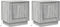 vidaXL - Nachtkastjes - met - LED-verlichting - 2 - stuks - Grijs - Sonoma - 44x34,5x45 - cm