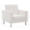 vidaXL Fauteuil kunstleer wit