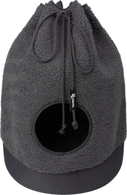 District 70 CASA Teddy - Trendy kattenhuis van superzachte teddy stof - Afmetingen 45 x 45 x 60 cm - Donkergrijs