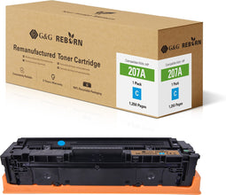 G&G REBORN 207A gereviseerde Tonercartridge Geschikt voor HP 207A W2211A 207X W2211X cyaan