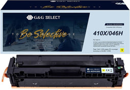 G&G Toner vervangt HP, Canon 410X, 046H Compatibel Geel CF412X/Cartridge 046H Yellow GS-HCF412X(U)