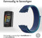 imoshion Nylon bandje - Geschikt voor Fitbit Charge 6, Charge 5 - Donkerblauw - S