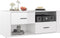 vidaXL - Tv-meubel - 100x35x40 - cm - bewerkt - hout - hoogglans - wit