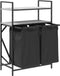 vidaXL - Wasmand - 2 - vakken - met - planken - grijs - sonoma - eiken