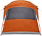 vidaXL - Familietent - met - Ramen - Koepel - Grijs - & - Oranje - - - 10 - Personen - - - Waterdicht