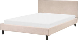 FITOU - Tweepersoonsbed - Zandbeige - 140 x 200 cm - Polyester