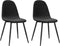 vidaXL - Eetkamerstoelen - 2 - st - fluweel - zwart