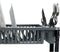 Afwas afdruiprek 2-Laags - grijs/zwart rotan - 45 x 30 x 28 cm - Afwasrek - kunststof - afwassen en drogen
