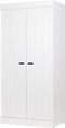 WOOOD Connect Kledingkast 2-Deurs - Grenen - Wit - 195x94x53