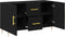 vidaXL - Sideboard - Zwart - Eiken - 100x36x60 - cm - Engineered - Wood