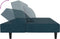 vidaXL - Slaapbank - 2-zits - met - 2 - kussens - fluweel - blauw