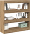 vidaXL - Boekenkast/Kamerscherm - in - Ambachtelijk - Eiken - - - 100x30x103cm, - Gemaakt - van - Gefabriceerd - Hout