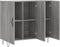 vidaXL - Dressoir - 90x34x80 - cm - bewerkt - hout - grijs - sonoma - eikenkleurig