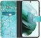 iMoshion Hoesje Geschikt voor Samsung Galaxy S21 FE Hoesje Met Pasjeshouder - iMoshion Design Softcase Bookcase - Blauw / Meerkleurig / Blossom