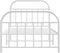 vidaXL - Bedframe - met - hoofd- - en - voeteneinde - metaal - wit - 100x190 - cm