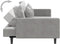vidaXL - Slaapbank - 2-zits - met - 2 - kussens - fluweel - lichtgrijs