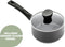 Excellent Houseware Steelpan met Deksel - 18 cm - Zwart
