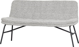 WOOOD Lucy Eetkamerbankje - Bouclé - Off White - 87x150x67