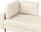 REBAIS - Chaise longue - Lichtbeige - Linkszijdig - Kunstleer