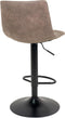 House Nordic Middelfart - Barkruk - Lichtbruin microvezel - Set van 2 (2 stuks)