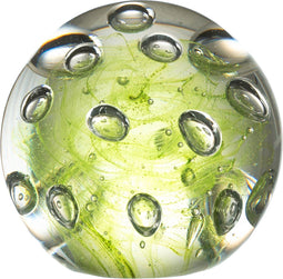 J-Line presse-papier Luchtbellen - glas - groen - small