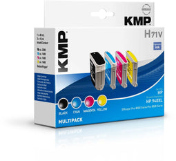 KMP H71V - Inktcartridge - Zwart Cyaan Magenta Geel - Compatibel met HP Officejet Pro 8000/Pro 8500