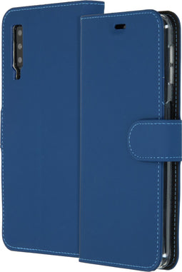 Accezz Hoesje Geschikt voor Samsung Galaxy A7 (2018) Hoesje Met Pasjeshouder - Accezz Wallet Softcase Bookcase - Donkerblauw