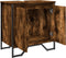 vidaXL - Wastafelkast - 60x35x60 - cm - bewerkt - hout - gerookt - eikenkleurig