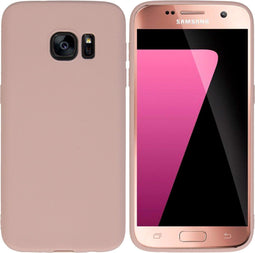 iMoshion Hoesje Geschikt voor Samsung Galaxy S7 Hoesje Siliconen - iMoshion Color Backcover - lichtroze