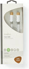 Nedis Coaxkabel - Coax Male naar Coax Female - 100 dB - 75 Ohm - Dubbel Afgeschermd - 3.00 m - Wit