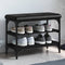 vidaXL - Schoenenbank - 62x32x47 - cm - bewerkt - hout - zwart