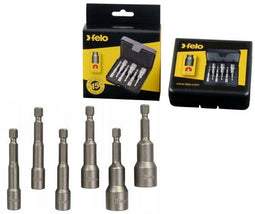 Felo Dopsleutelbitset Magnetisch 6-delig