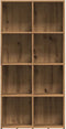 vidaXL - Boekenkast - 66x30x130 - cm - bewerkt - hout - artisanaal - eikenkleur