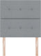 vidaXL - Hoofdbord - met - Knopen - Lichtgrijs - 90 - cm - Stof
