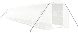 vidaXL - Tuinkas - met - stalen - frame - 28 - m² - 14x2x2 - m - wit