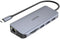 Unitek D1026B - USB Hub - 1x Ethernet 1Gbps 1x HDMI 3x USB 3.2 Gen1 1x USB 3.2 Gen1 type-C - Grijs