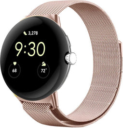 imoshion Milanees magnetisch bandje - Geschikt voor Google Pixel Watch / Watch 2 / Watch 3 (41 mm) - Rosé Goud
