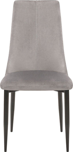 Set van 2 eetkamerstoelen CLAYTON Fluweel Donkergrijs