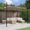 vidaXL - Pergola - met - uitschuifbaar - dak - 295x292x230 - taupe