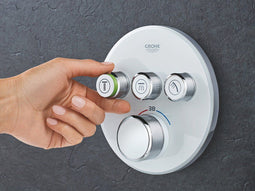 GROHE Automatische Open & Sluit Eenheid - Krasbestendig - RVS - Wit