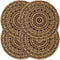 vidaXL - Placemats - 4 - st - rond - 38 - cm - katoen - effen - donkergrijs
