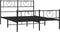 vidaXL - Bedframe - met - hoofd- - en - voeteneinde - metaal - zwart - 150x200 - cm