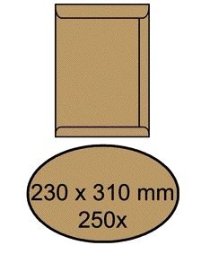 IEZZY - Envelop iezzy akte 230x310mm zelfklevend 90gr br