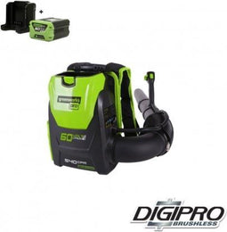 GREENWORKS 60V accu bladblazer + 2 x 2 Ah accu