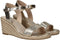 Tamaris Espadrilles - Sleehak met gespsluiting - Goud - Maat 36