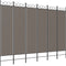 vidaXL - Kamerscherm - met - 6 - panelen - 240x200 - cm - stof - antracietkleurig